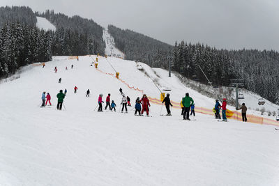 Group of people in snow