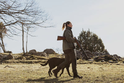 Woman with dog