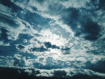 Low angle view of clouds in sky