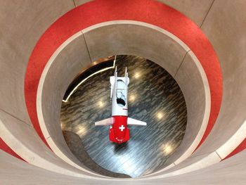 Blurred motion of illuminated tunnel