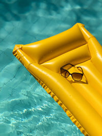 Close-up of boat in swimming pool