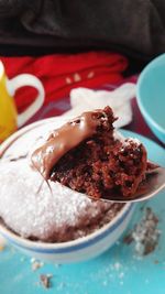 Close-up of ice cream in bowl