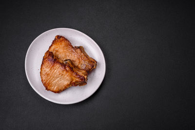 High angle view of food on table