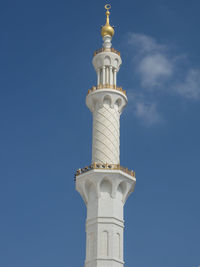 Low angle view of tower against sky