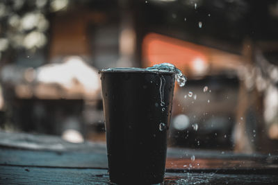 Close-up of drink on table