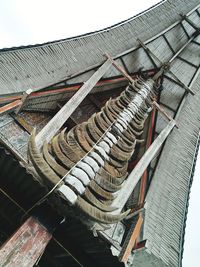 Low angle view of roof of building