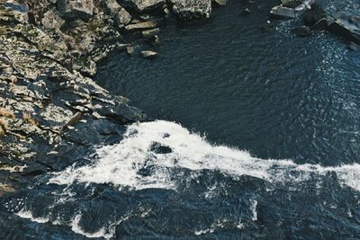 Rocks in sea