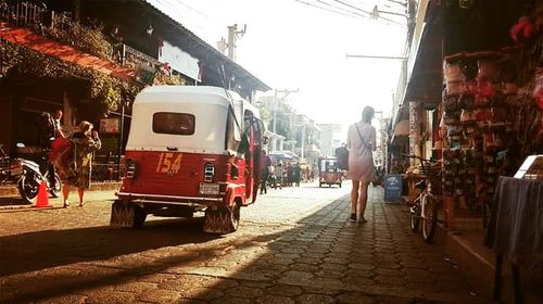 Cars on city street