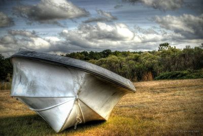 Boats on field