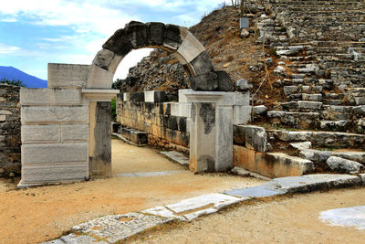 Archway at archaeological site