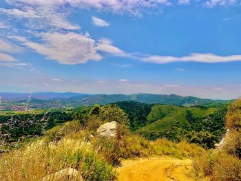 Scenic view of landscape against sky