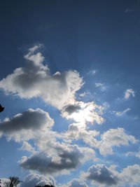 Low angle view of clouds in sky