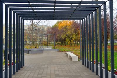 Footpath amidst buildings