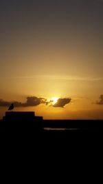 Scenic view of sunset over sea