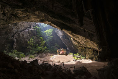 Rock formations in cave