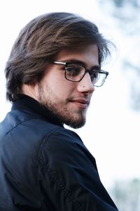 Portrait of young man with eyeglasses