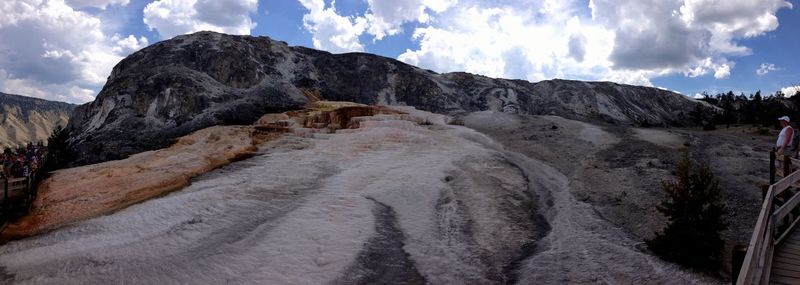 Panoramic view of mountains against sky