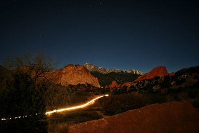 Scenic view of landscape at night