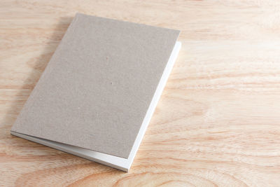 Directly above shot of open book on table