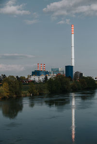 View of factory against sky