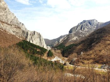 View of mountains against sky