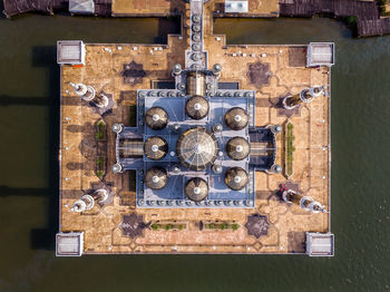 Aerial view of mosque