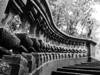 Tilt image of temple by building