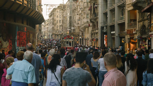 Crowd in city