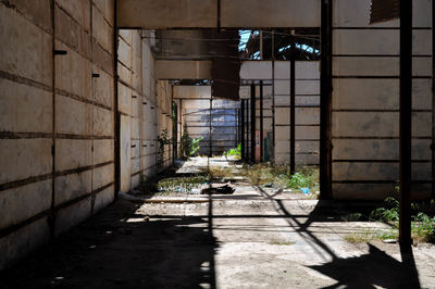 Interior of abandoned building