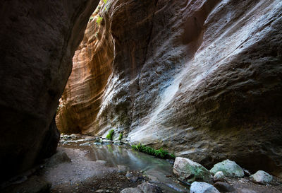 Scenic view of waterfall