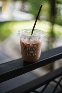 Close-up of coffee on table