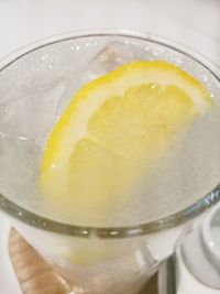 Close-up of ice cream in glass