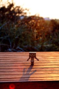 Close-up of wooden plank