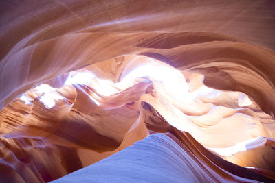 Low angle view of rock formation