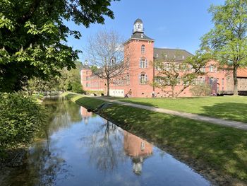 Reflection of building in lake