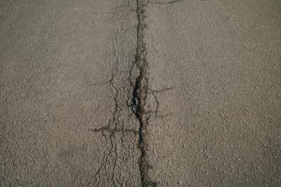 Full frame shot of cracked land