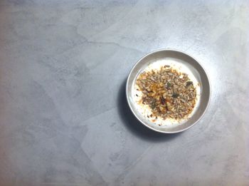 Directly above shot of food in bowl