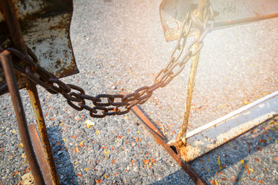 Close-up of chain swing