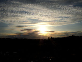 Sunset over landscape