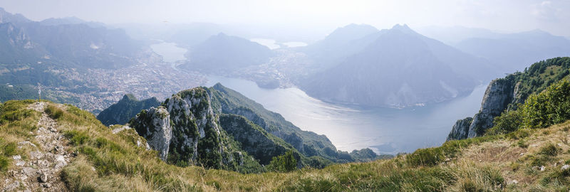 Panoramic view of mountains against sky