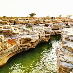 Scenic view of river against clear sky