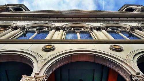 Low angle view of building against sky