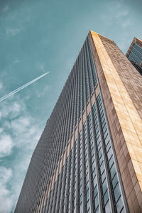 Low angle view of modern building against sky