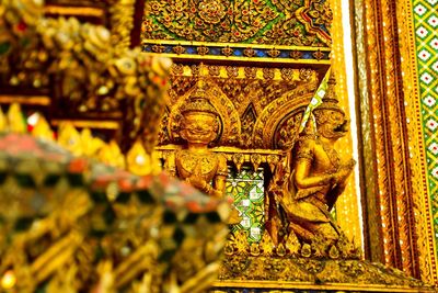 Close-up of statue in temple
