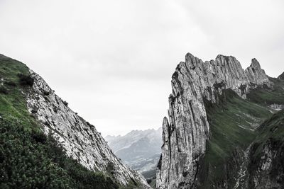 Scenic view of rocky mountains against sky