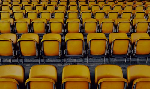 Full frame shot of empty chairs