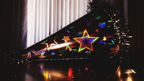 View of multi colored wall