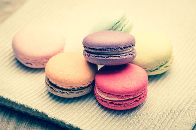 Close-up of dessert on table