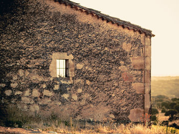 Exterior of old building against sky