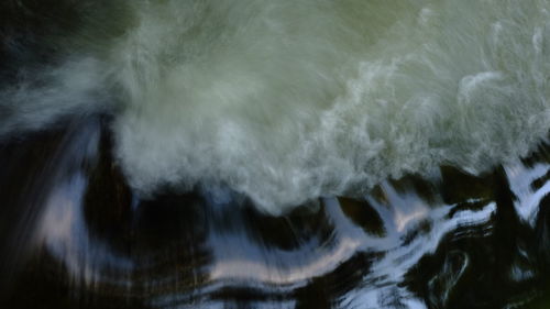 Close-up of waves splashing in sea